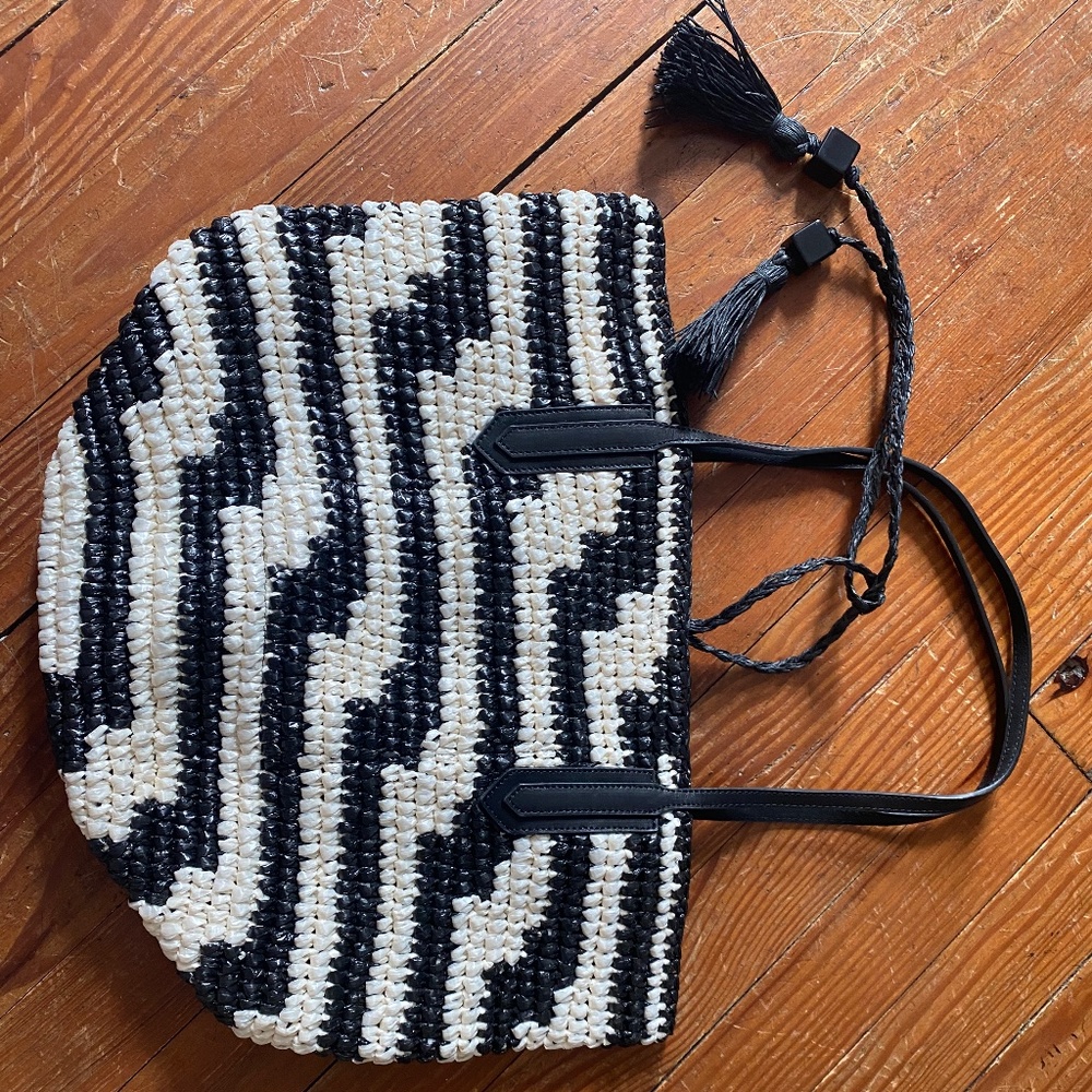 J. Crew Straw Tote Bag